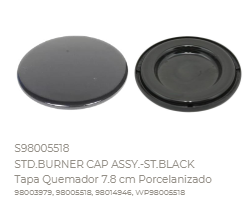 STD. BURNER CAP ASSY. · ST. BLACK