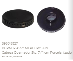 BURNER ASSY MERCURY · FIN