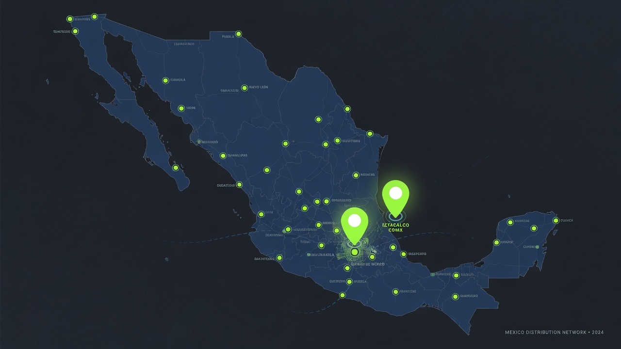 NAVI — Red de distribución nacional en México, 23 centros y 2 localidades propias